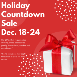holiday countdown sale
