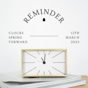 spring forward daylight saving time savings march 12