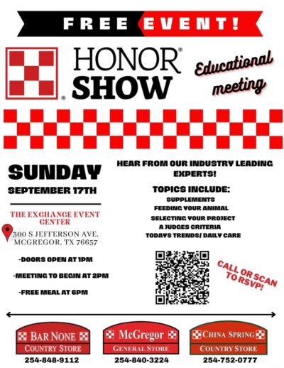 purina honor show chow clinic educational meeting supplements sullivan show supplies lindner feeds 