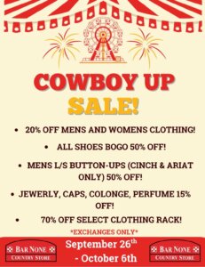 cowboy up sale rodeo ready hot fair livestock show