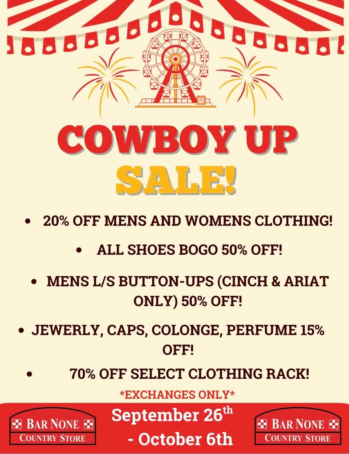 cowboy up sale rodeo ready hot fair livestock show