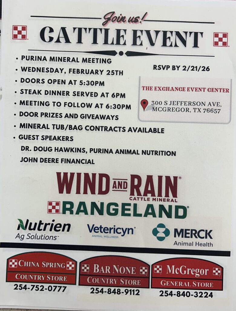 cattle mineral meeting exchange event center zoetis zinpro purina animal nutrition rangeland minerals wind and rain